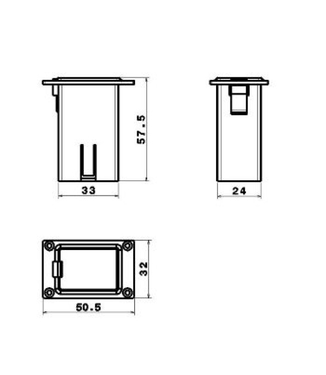 CAIXA PARA BATERIA 9 V